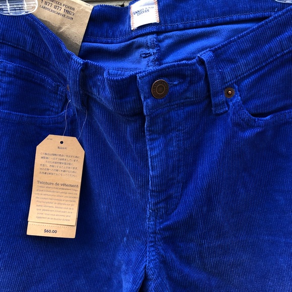NWT Lands End Canvas Straight Blue Cords Size 30 - Picture 3 of 7